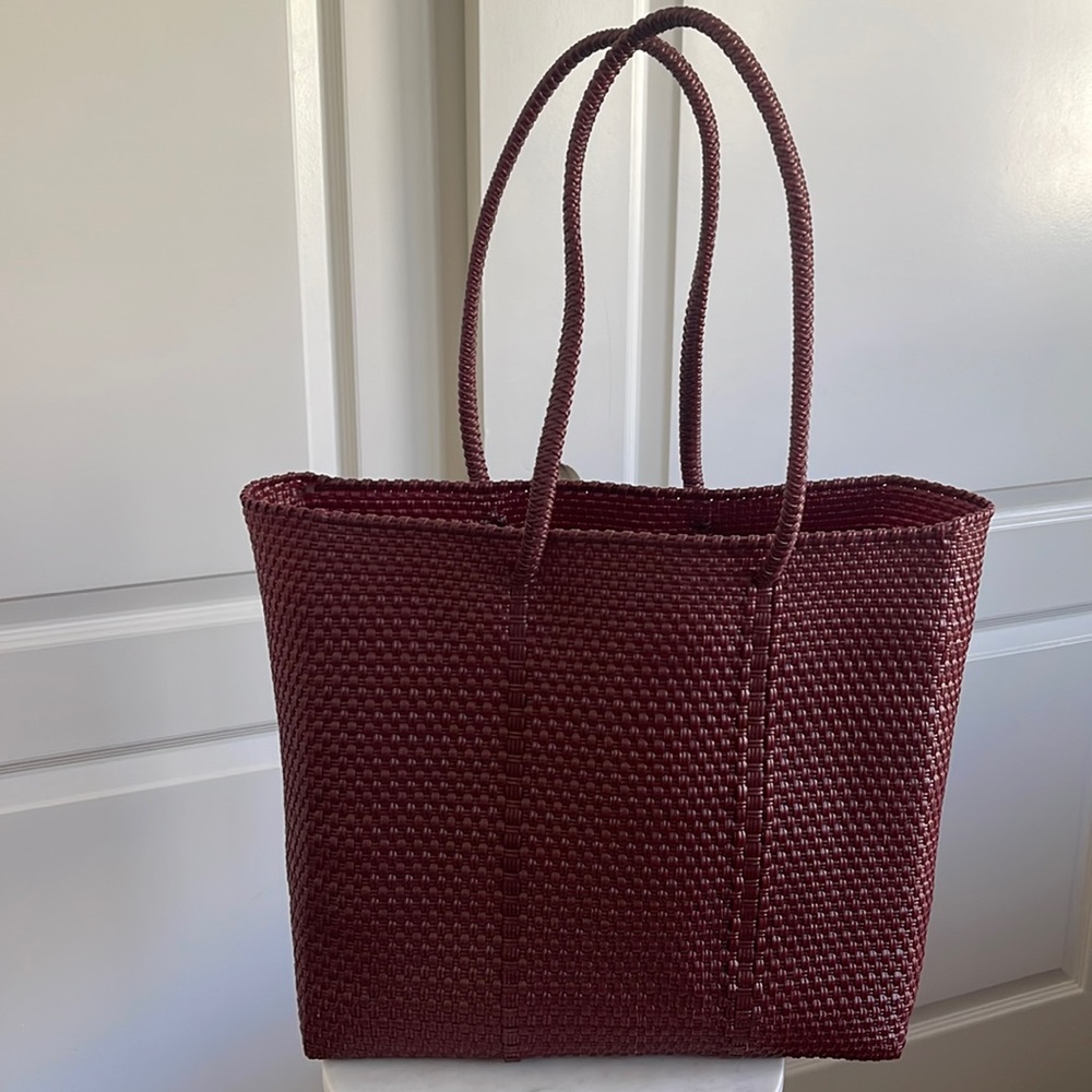 Oaxaca Medium Size Tote Bag Burgundy
